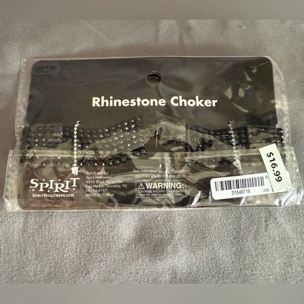 Spirit Black Rhinestone Choker - Picture 2 of 2